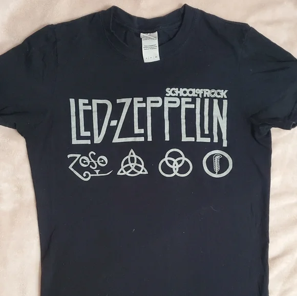 x2 Lot "School of Rock" Boys' Black T-Shirts Sz S & L, Like NEW & Very Good - Picture 2 of 9